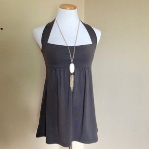 susana monaco Knit Racer Back Halter Tank Top